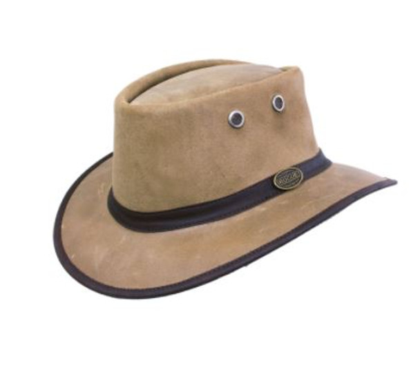 Waxed Suede Hat - Huntsman in Old Khaki
