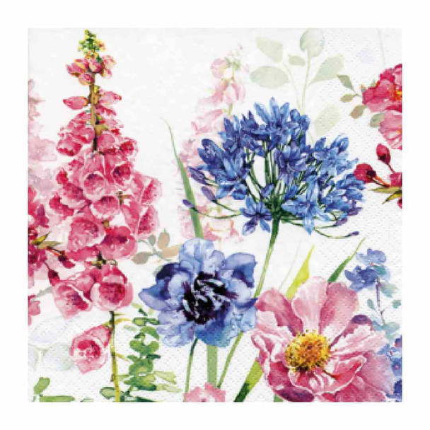 Serviette - Foxglove & Agapanthus (33x33cm)