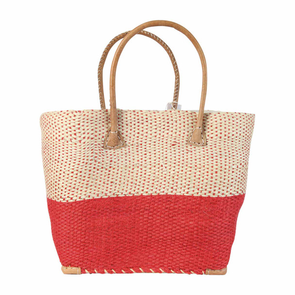 Two Tone Sisal Beach Bag