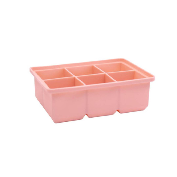 6 Large Ice Cube Square Tray