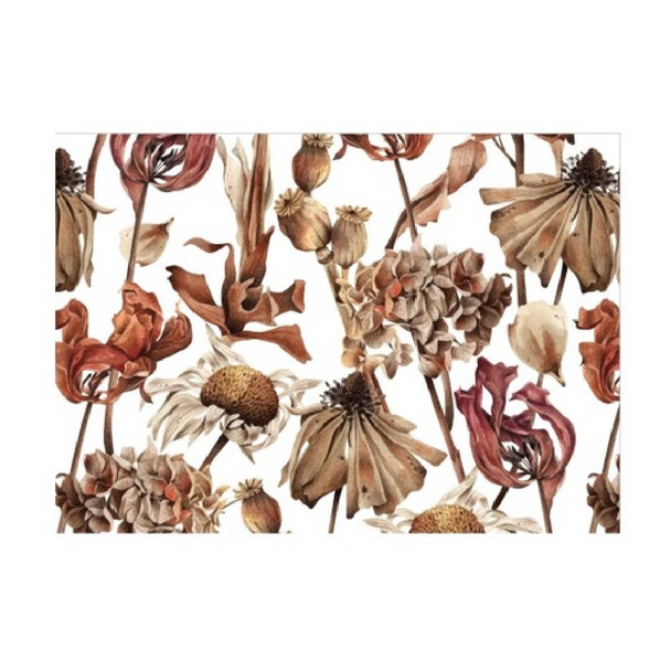 PVC Placemat - Dried Botanicals on White