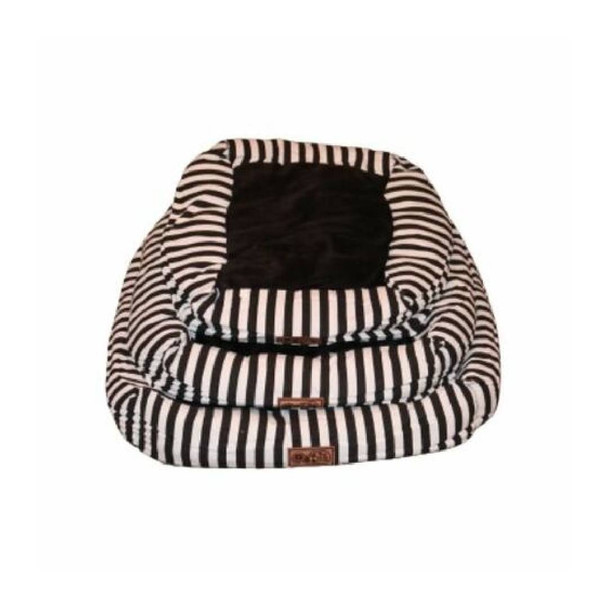 Polyester Pet Bag / Black and White Stripes