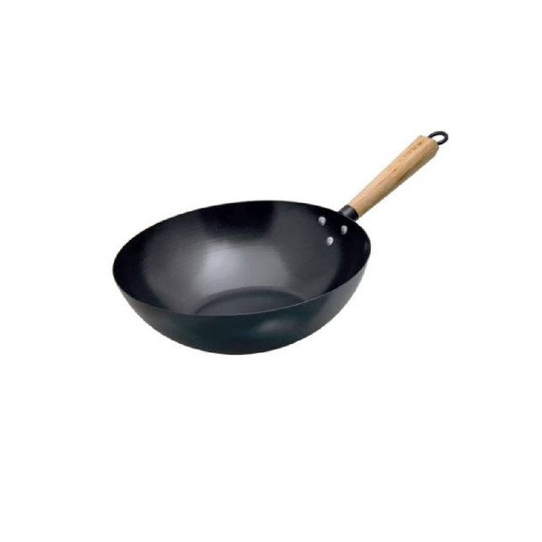 Regent Cookware Wok Carbon Steel Wooden Handle