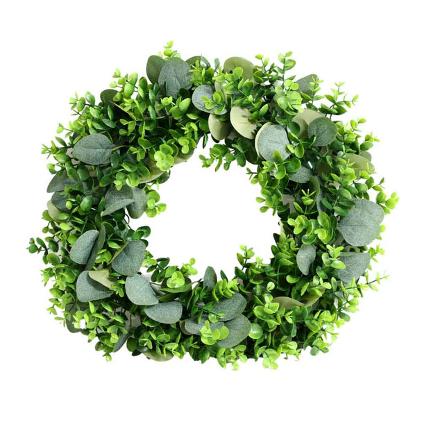 Artificial 47cm Garland - Deep Green Mixed Eucalyptus Leaves