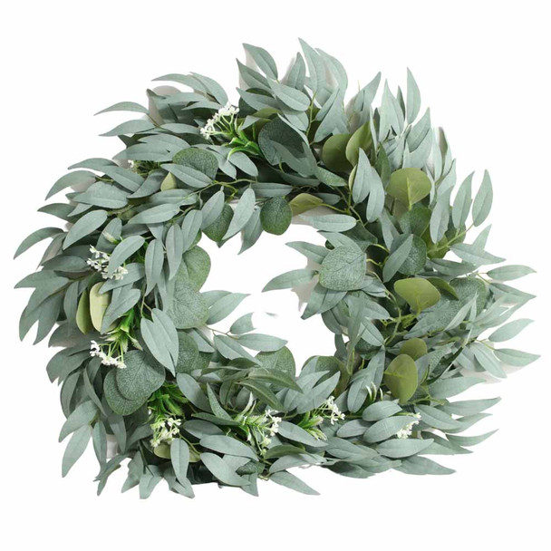 Artificial 42cm Garland - Mixed Eucalyptus And Fern Leaves
