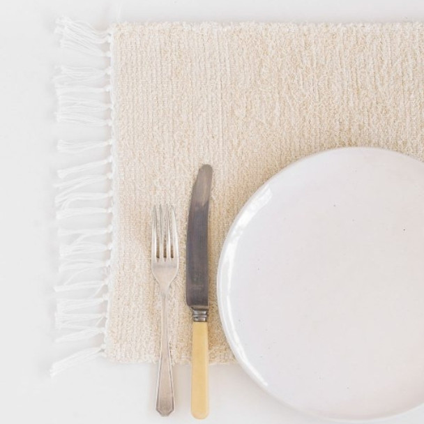 Thick Weave Placemat / Natural / 30x40cm