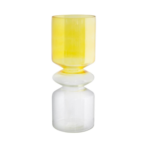 Yellow / Clear Vase / 34x13.5cm