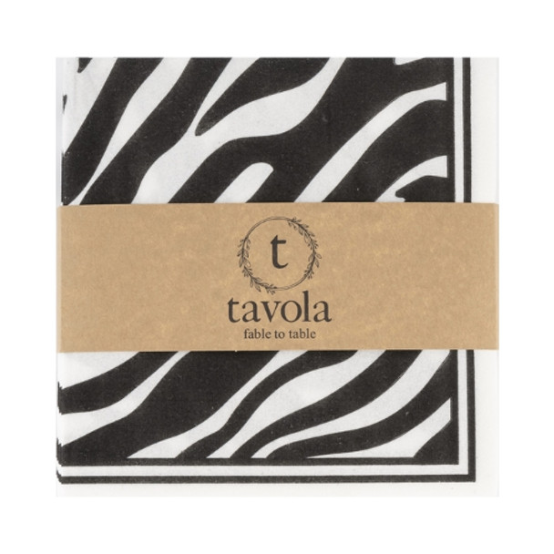 Tavola Zebra Bio Napkins Pack of 25