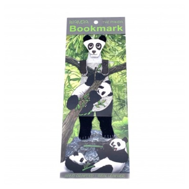 Leather Bookmark - Wanda The Panda