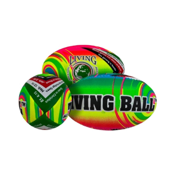 Living Rugby Ball Nr 4 Assorted Neon