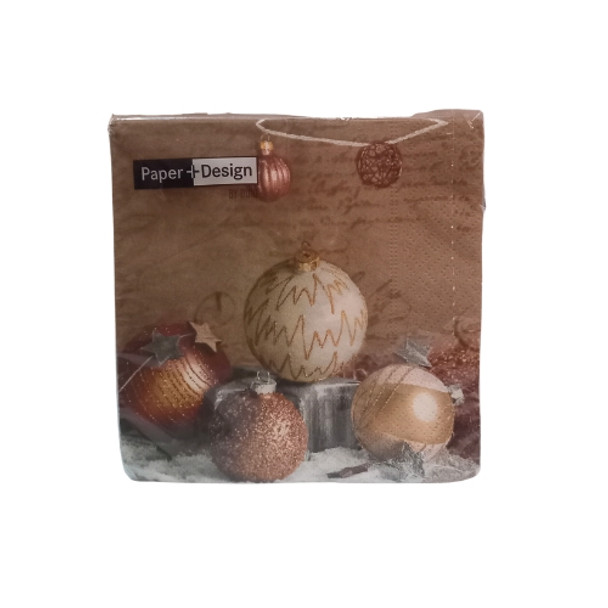 Serviette / Bauble Arrangement / Pack of 20 / 24x24cm