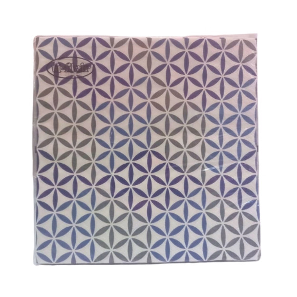 Serviette - Abstract Cubes Indigo (33x33cm)