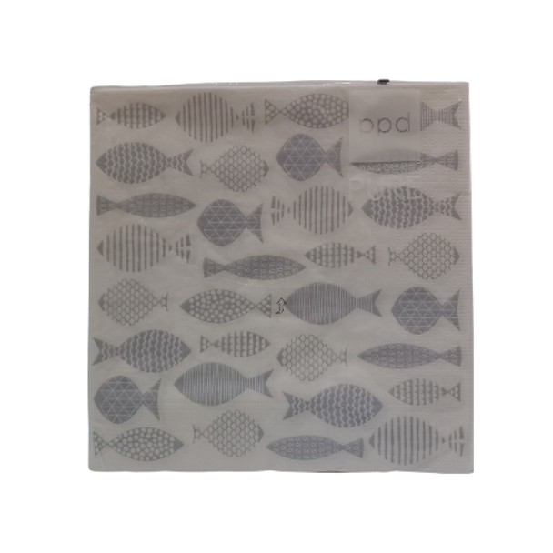 Pure Poissons / 25x25cm Serviettes