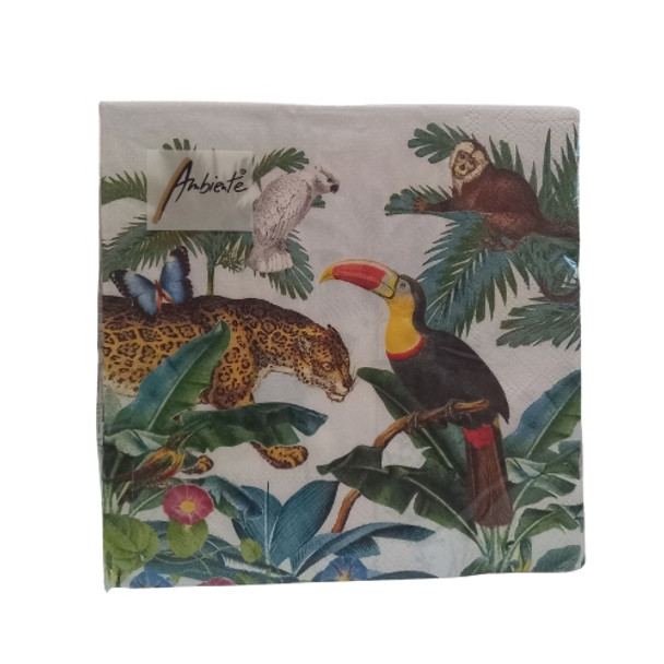 Serviette - Tropical Animals (33x33cm)
