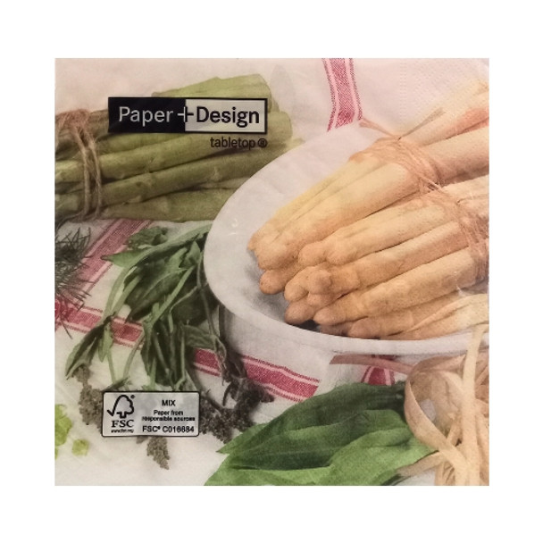 3 Ply Serviette - Spargel / Pack of 20