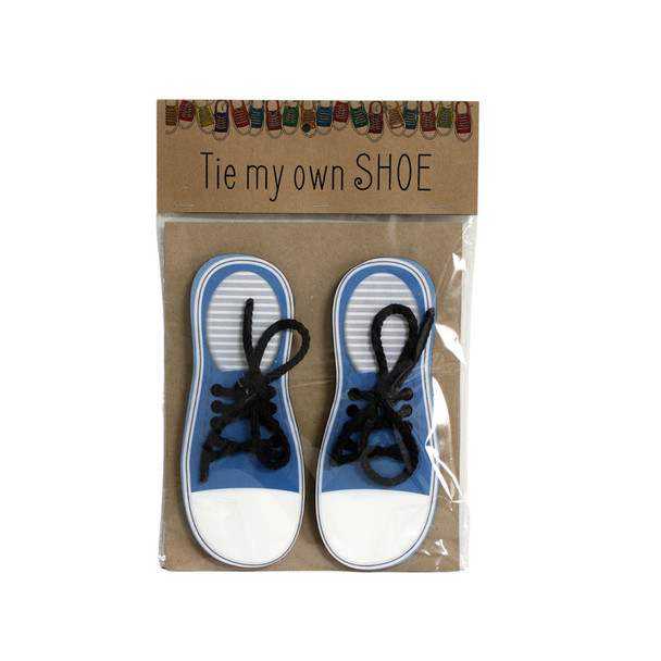 Blue Tie My Own Shoe Learning Aid