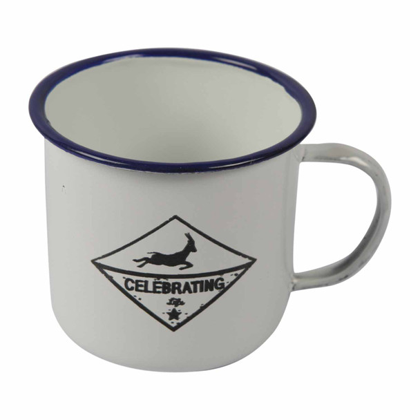 Engraved Enamel Mug - Celebrating Life