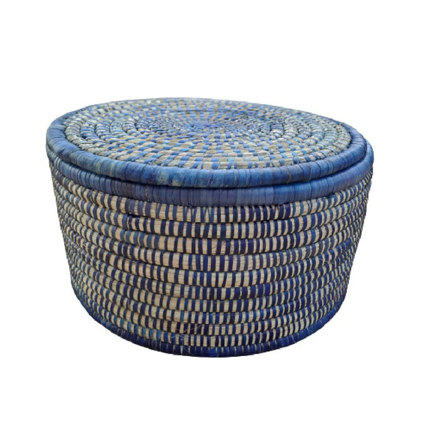 Small Cylinder Basket - Blue