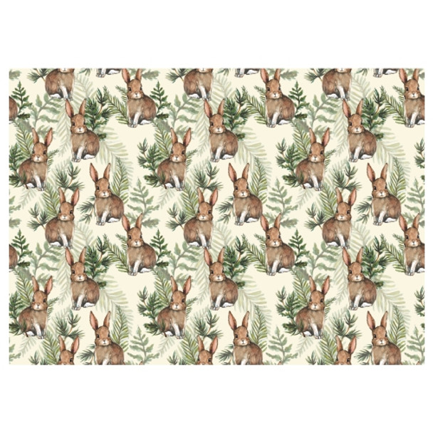 Disposable Placemat - Brown Bunnies