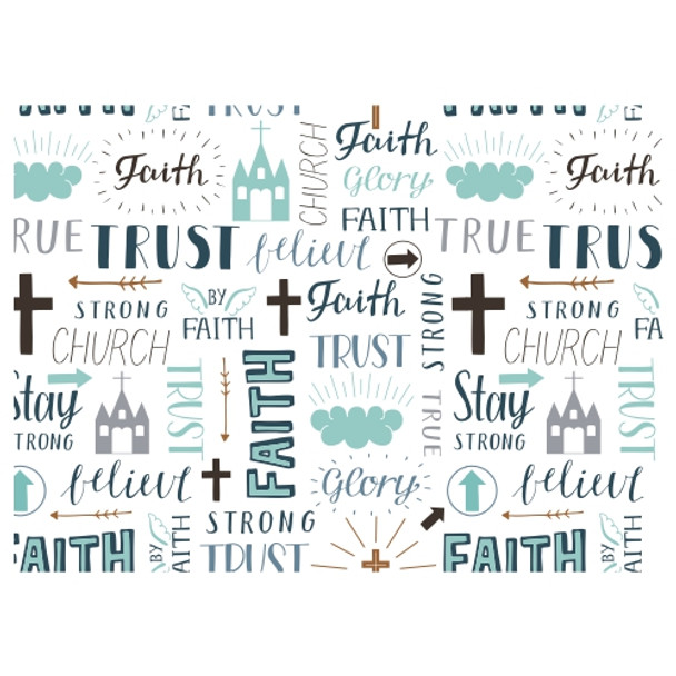 Disposable Placemat - Faith Trust Believe