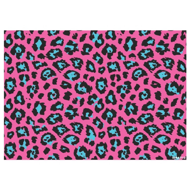 Gift Wrap Sheet - Pink Blue Cheetah