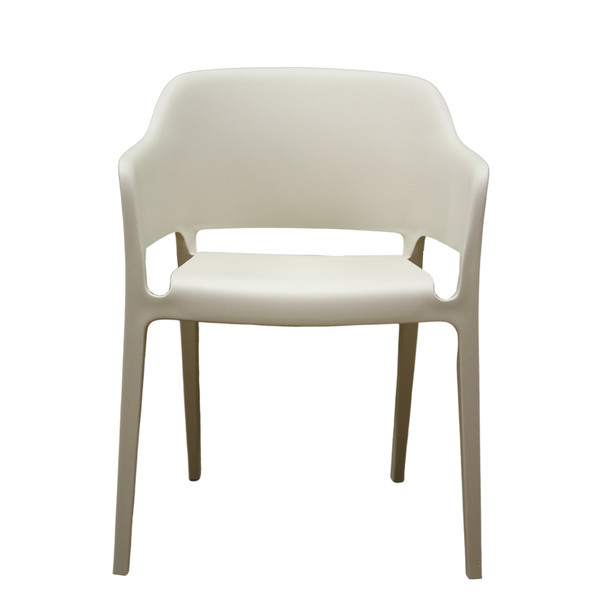 Solid Stackable Cream Chair