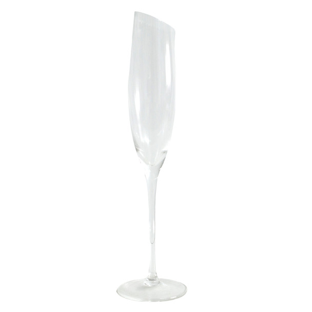 Clear Slanted Champagne Glass