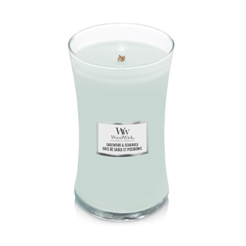 Large Woodwick Candle -Sagewood & Seagrass