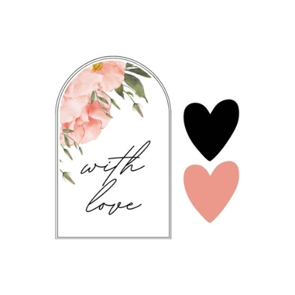 Small Sticker Set - With Love White