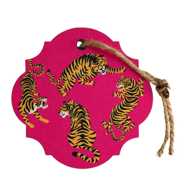 Gift Wrap Tag - Pink Tiger