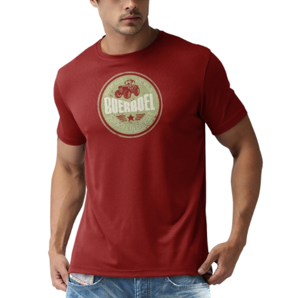 Men's Cotton T-Shirt Maroon - Boerboel