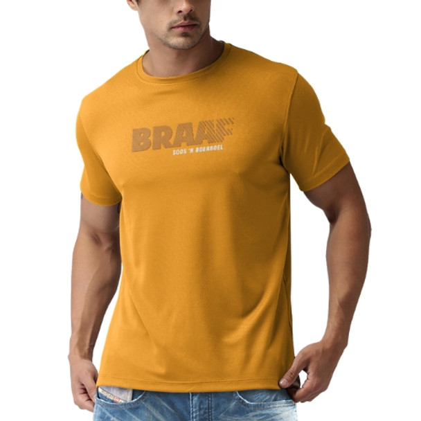 Men's Cotton T-Shirt Mustard - Braaf