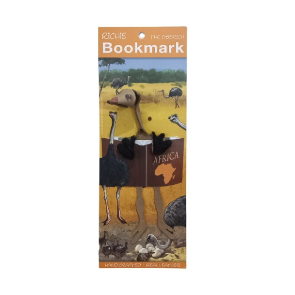 Leather Bookmark - Ostrich