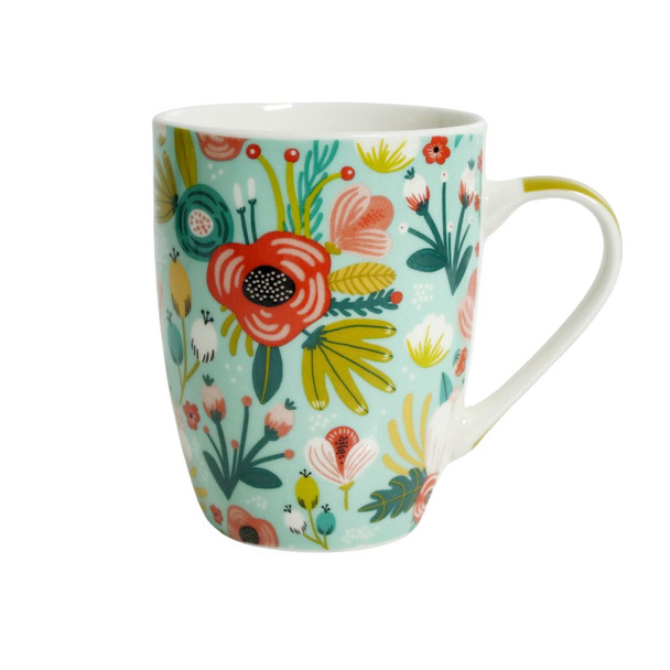 Boxed Gift Mug - Mint, Wild Flowers