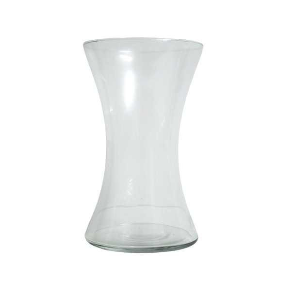 Glass Hourglass Vase - D12H20