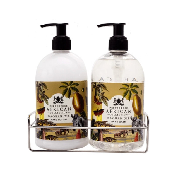 Baobab Hand Wash & Hand Lotion Caddy Gift Set