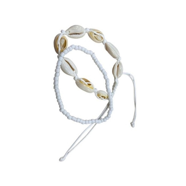 Anklet - White String And Shells