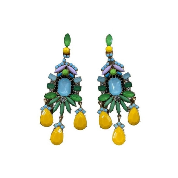 Drop Earrings - Bohemian Ocean And Pineapple