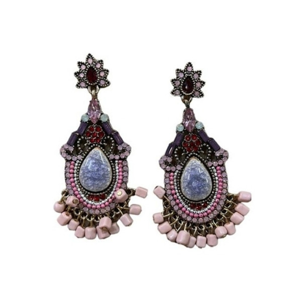Drop Earrings - Bohemian Blush Beads