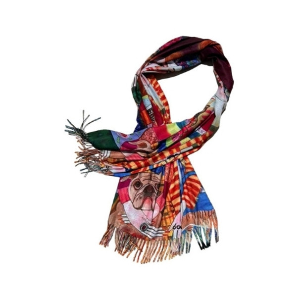 Cashmere Scarf - Abstract Three Girls, Bulldog