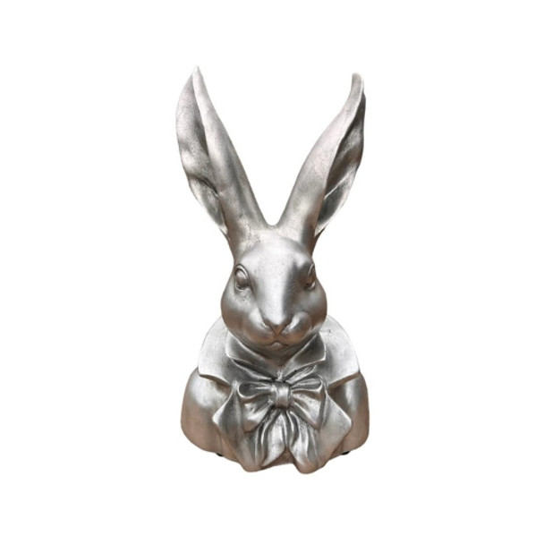 Silver Gentleman Bunny Bust