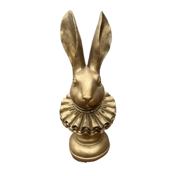 Gold Circus Bunny Head Statue