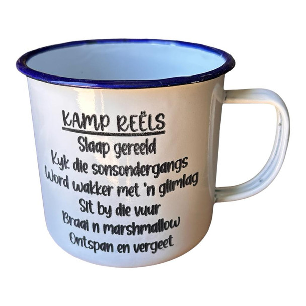 Engraved Enamel Mug - Kamp Reels
