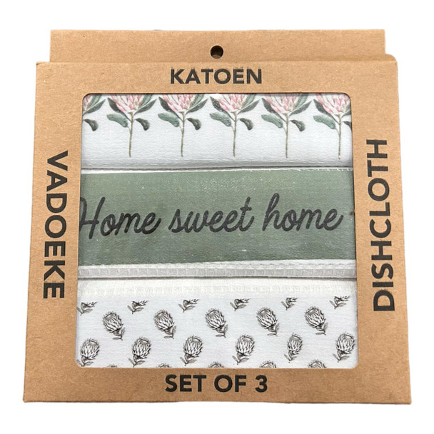 Dishcloth Box - Protea Home sweet Home