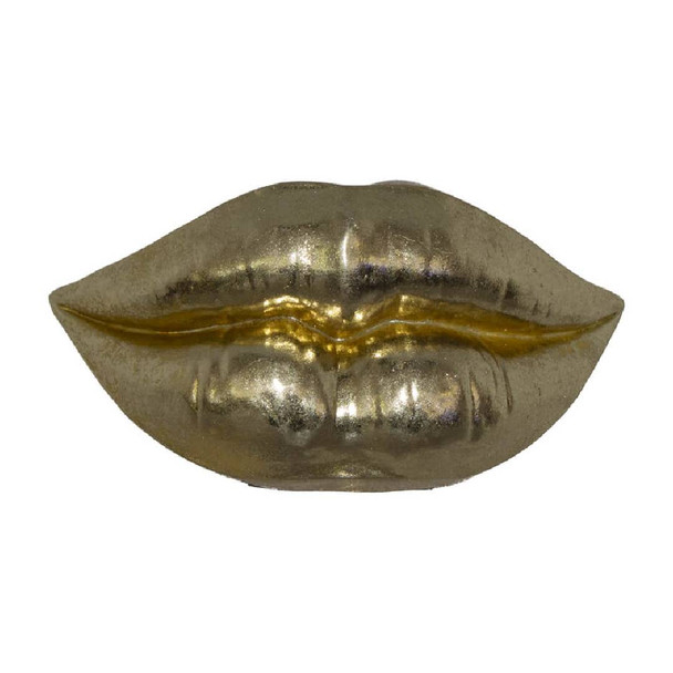 Deco Lips Gold 17x7x10cm