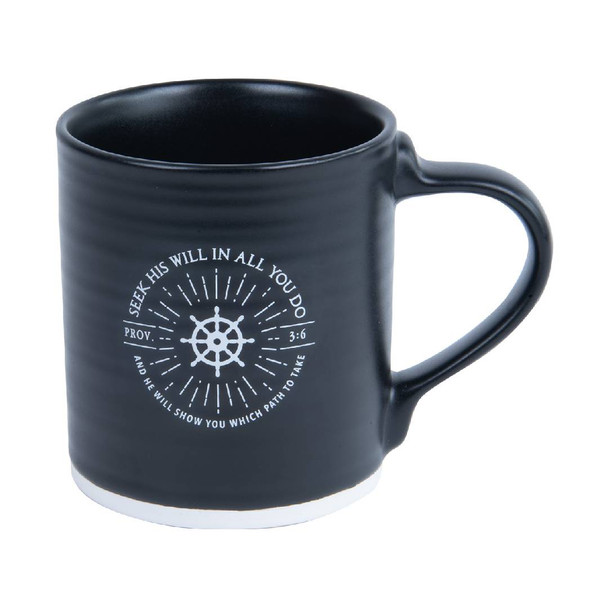 Black Ceramic Mug - Seek His Will