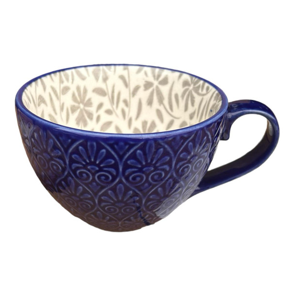 Ceramic 13oz Mug - Blue Fleur De Lis