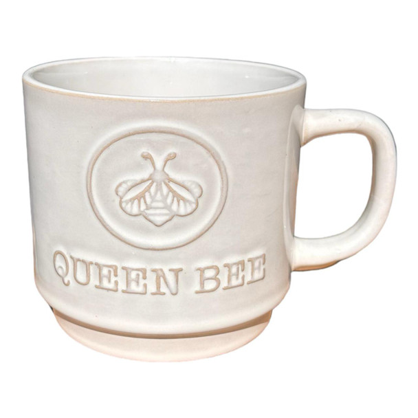 Ceramic 14oz Mug - White Queen Bee