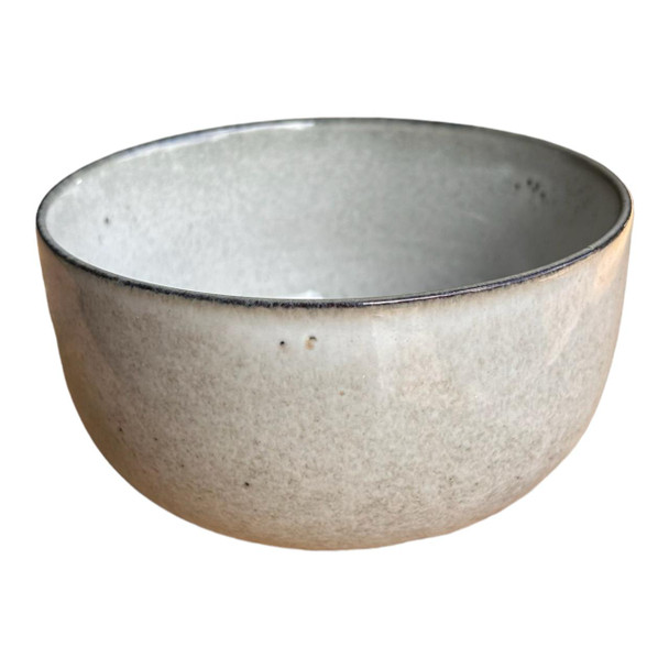 Ceramic Bowl - Grey, White Speckle