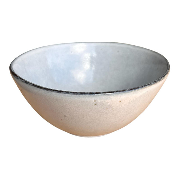 Ceramic Bowl - White, Grey, Speckled